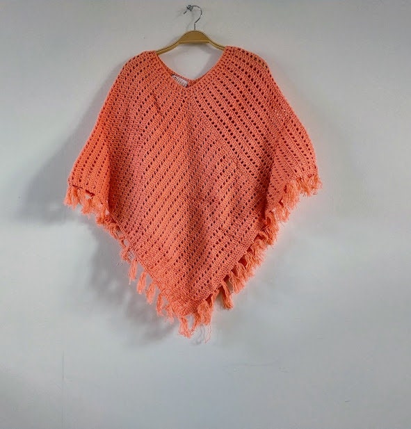 Handmade Wool Poncho - One Colour