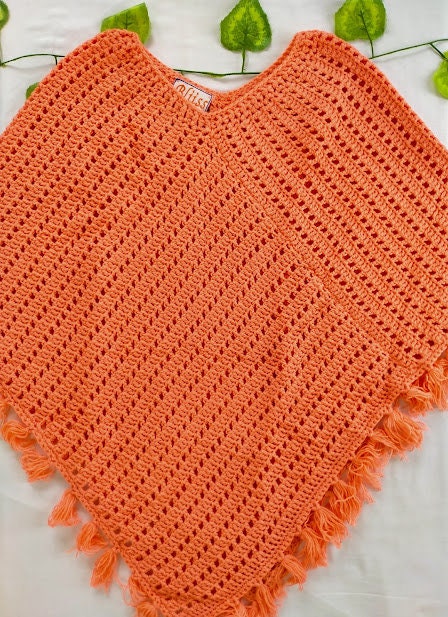 Handmade Wool Poncho - One Colour