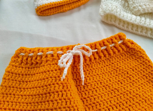 Handmade Baby Unisex  Set - Marigold Yellow