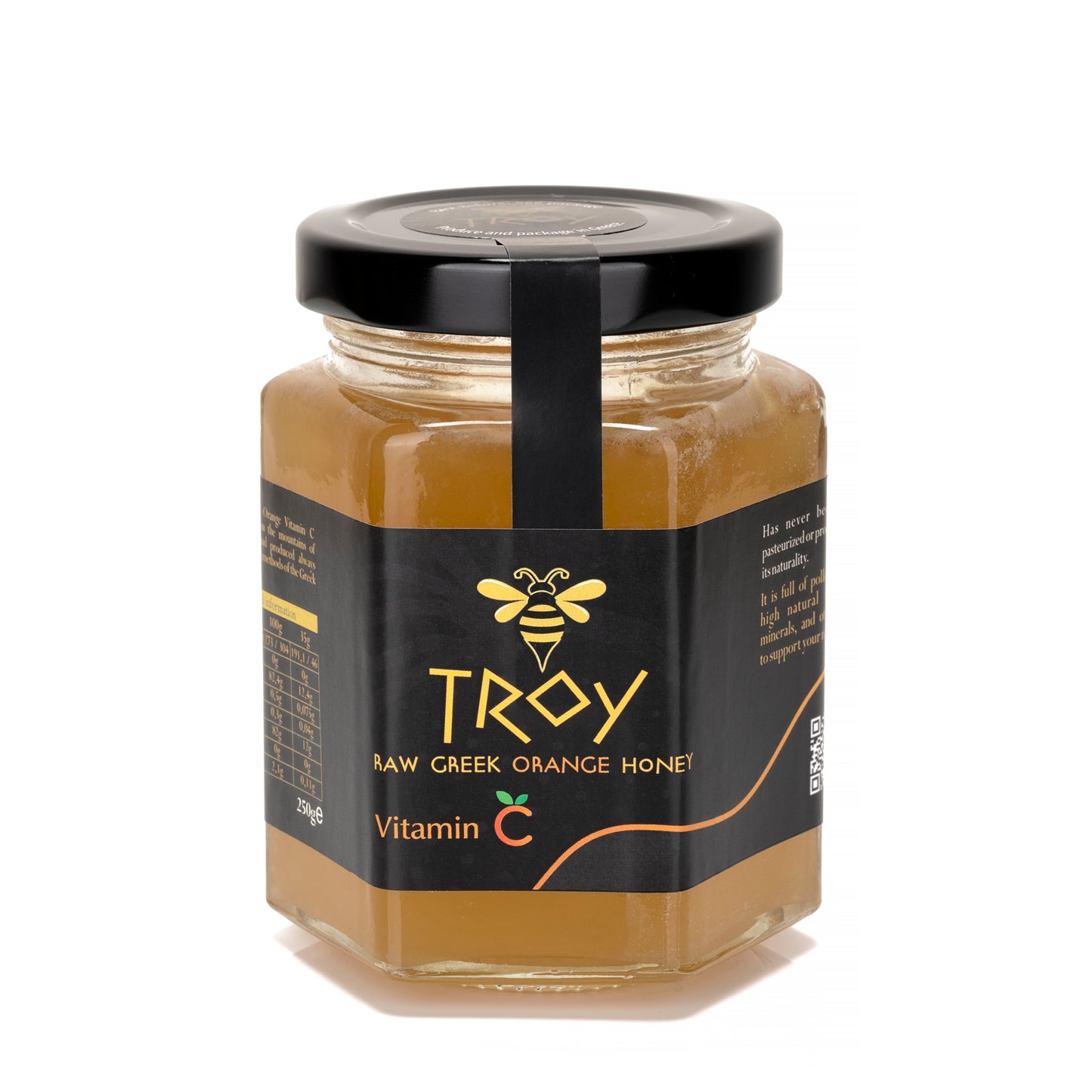Raw  Greek Orange Vitamin C Honey 250g